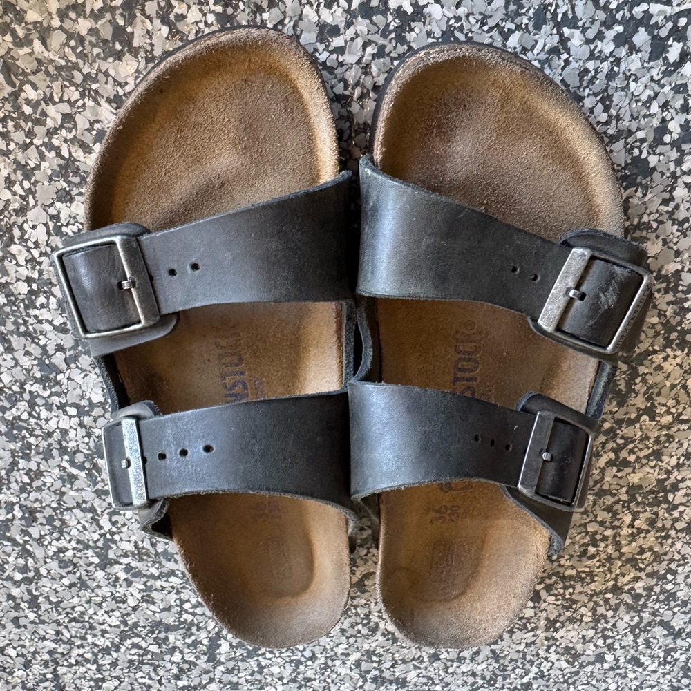 Birkenstock Black Leather Sandals